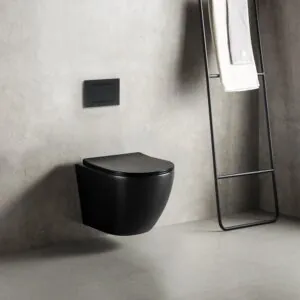 WC SUSPENDU SANS BRIDE - OTTOFOND - NOIR MAT