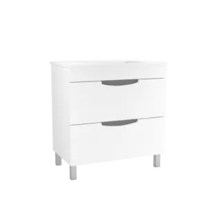 MEUBLE SOUS VASQUE AVEC 2 TIROIRS - OTTOFOND - BELUGA - A POSER - 60CM - BLANC